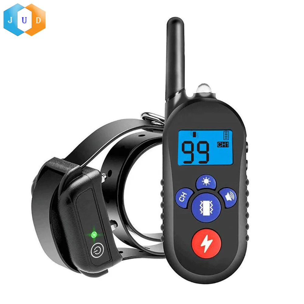 2023 Amazons Best Family Dog Electrinoc No Bark Training 300M Remote E Collar, 99 Lvels for Vibration Human Shock Dog E Trainer