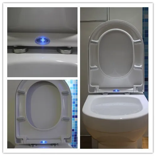Standard D shape  urea Led blue  night light motion sensor  toilet seat nightlight