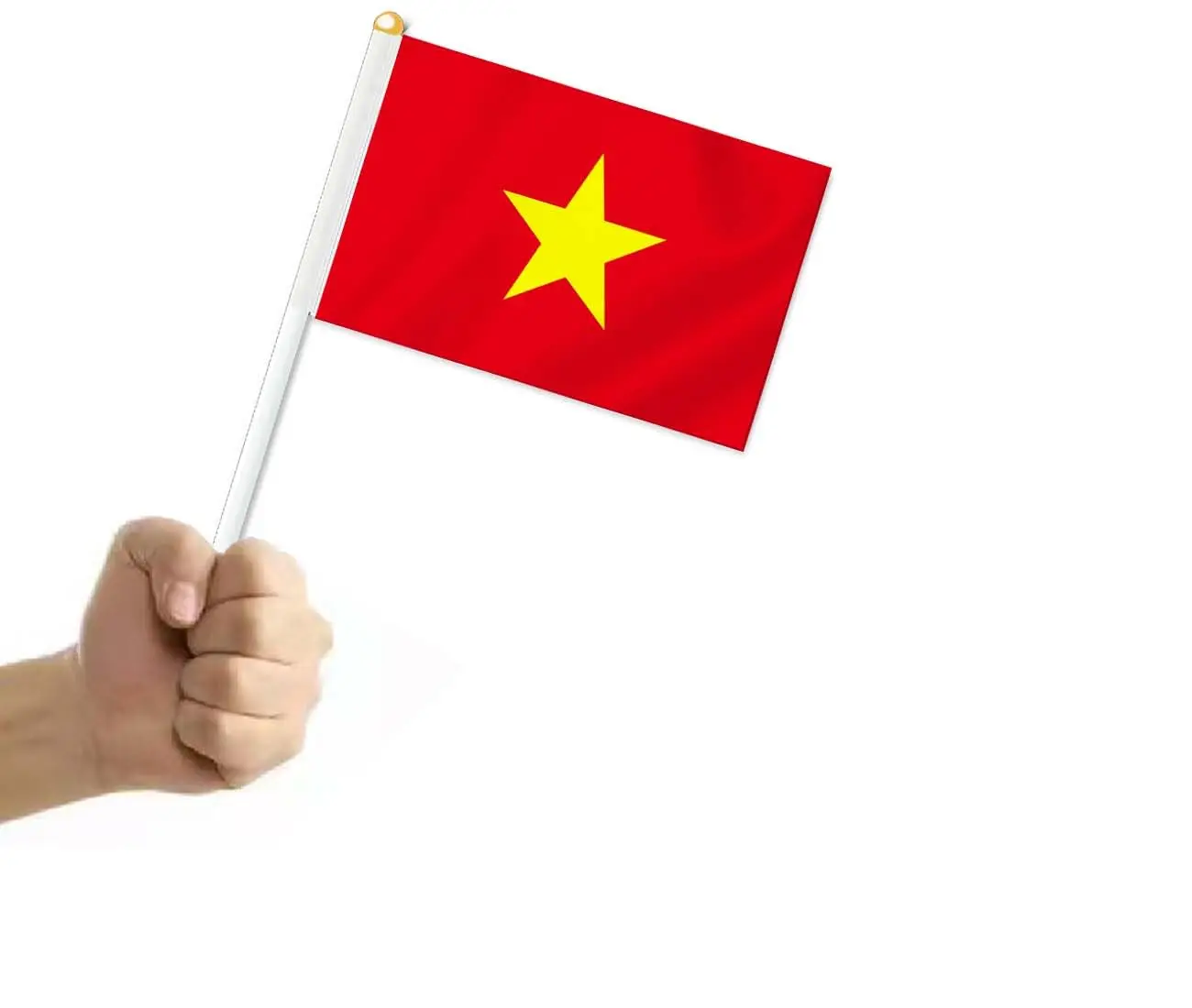 Custom Polyester  High Quality  Supporter waving Hand held Flag