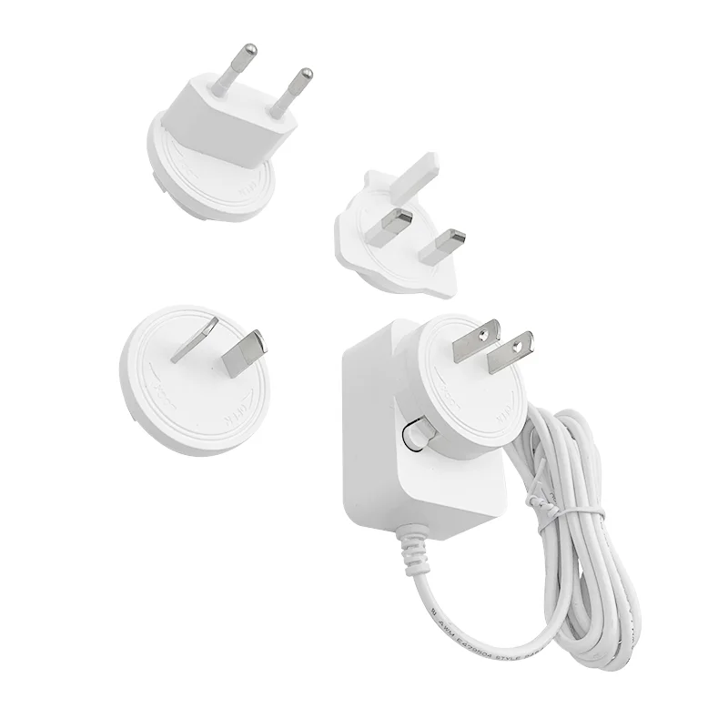 Shenzhen supplier Wall Mount Power Adapter 3V 5V 8V 12V 16V 0.1A 0.5A 1.2A 2A 3A 18W  Interchangeable Plug With 2 Years Warranty