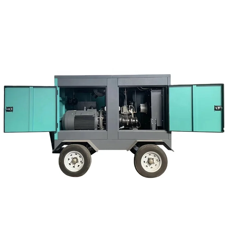 Китай высокая эффективность 65KW с дизельным двигателем портативные Вращающиеся промышленные компрессоры воздуха винта для вибрационная сверлильная