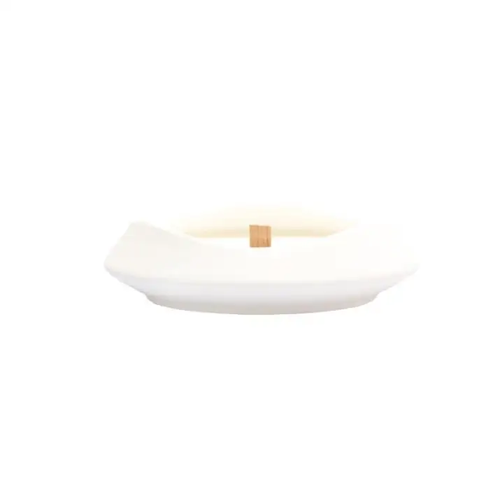 Wholesale Irregular Shape Ceramic Candle Bowl Custom Logo Print Candle Container for Weddings and Wedding Decor