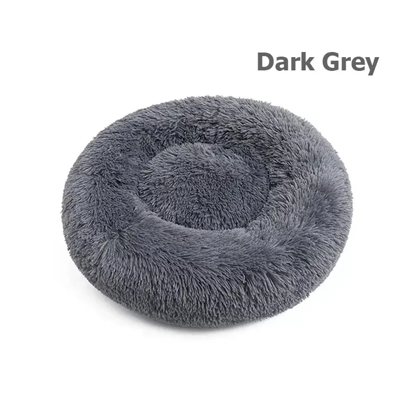 Factory Direct Custom Faux Fur Dog and Cat Bed Deep Sleep Donut Calming Mat Soft Washable With Dot Pattern for Small Animals