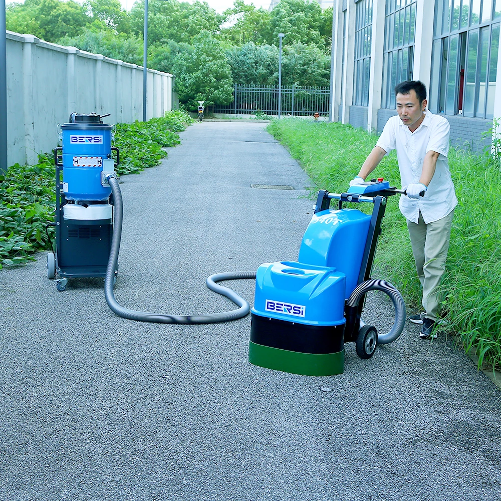 Industrial Vaccum Floor Grinder With Hepa Vaccum  Epoxy Sanding Polishing Terrazzo Concrete Machine Pulidora De Concreto Manual