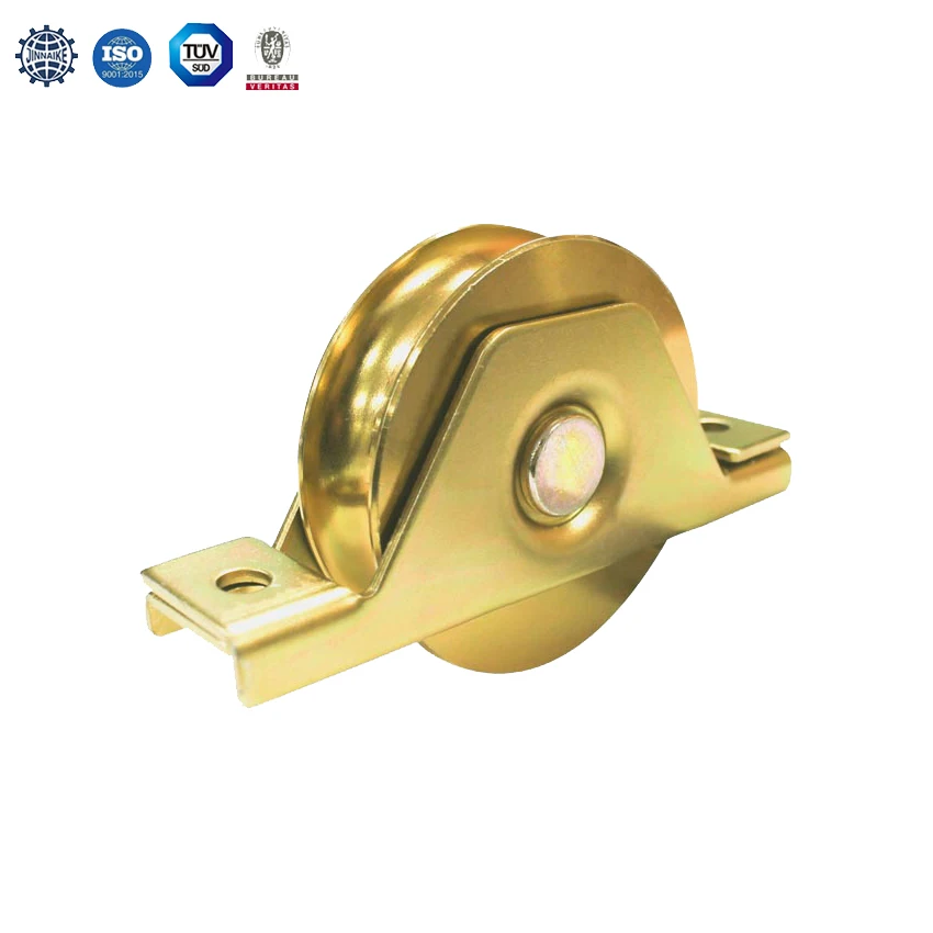 Серебряные оцинкованные раздвижные ворота колеса u groove