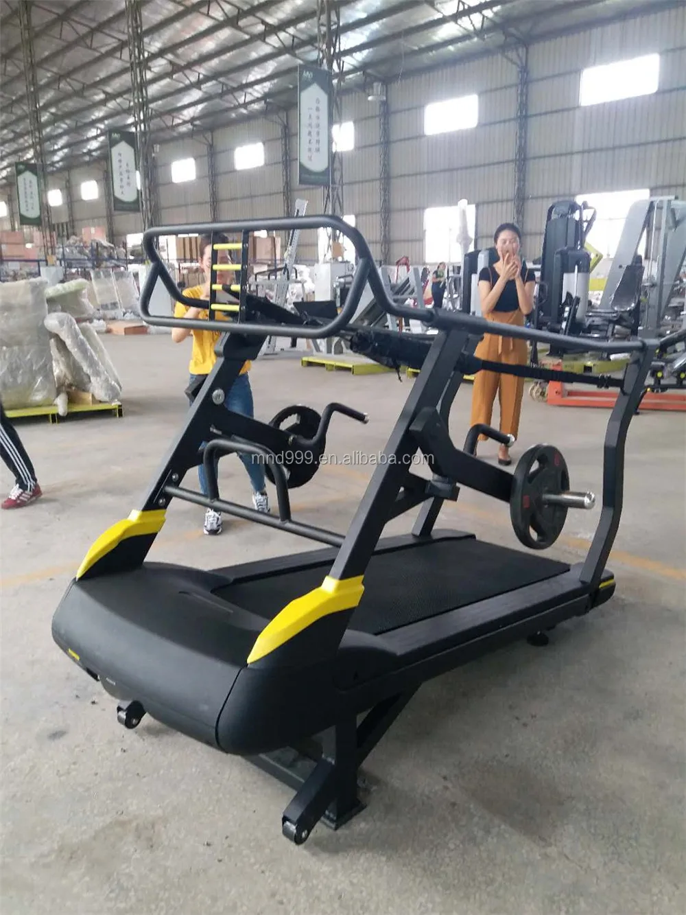 Commercial Gym Running Machine Self-Propelled Treadmill with Mechanical Driving Type from Fitness Manufacturer