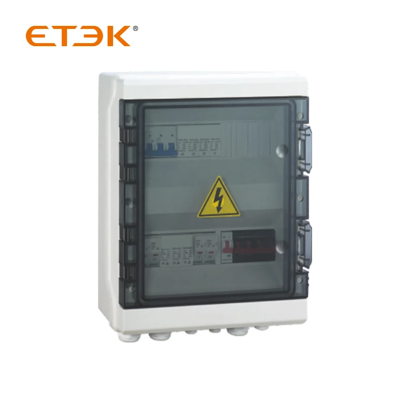 ETEK Solar Combination Box 4 Input 2 Input 10input with SPD and Fuse Solar System DC PV Combiner Box