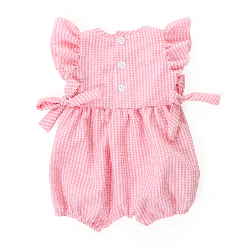 
Hot sale custom logo girl infant clothes newborn wholesale kids girl clothing summer baby romper 