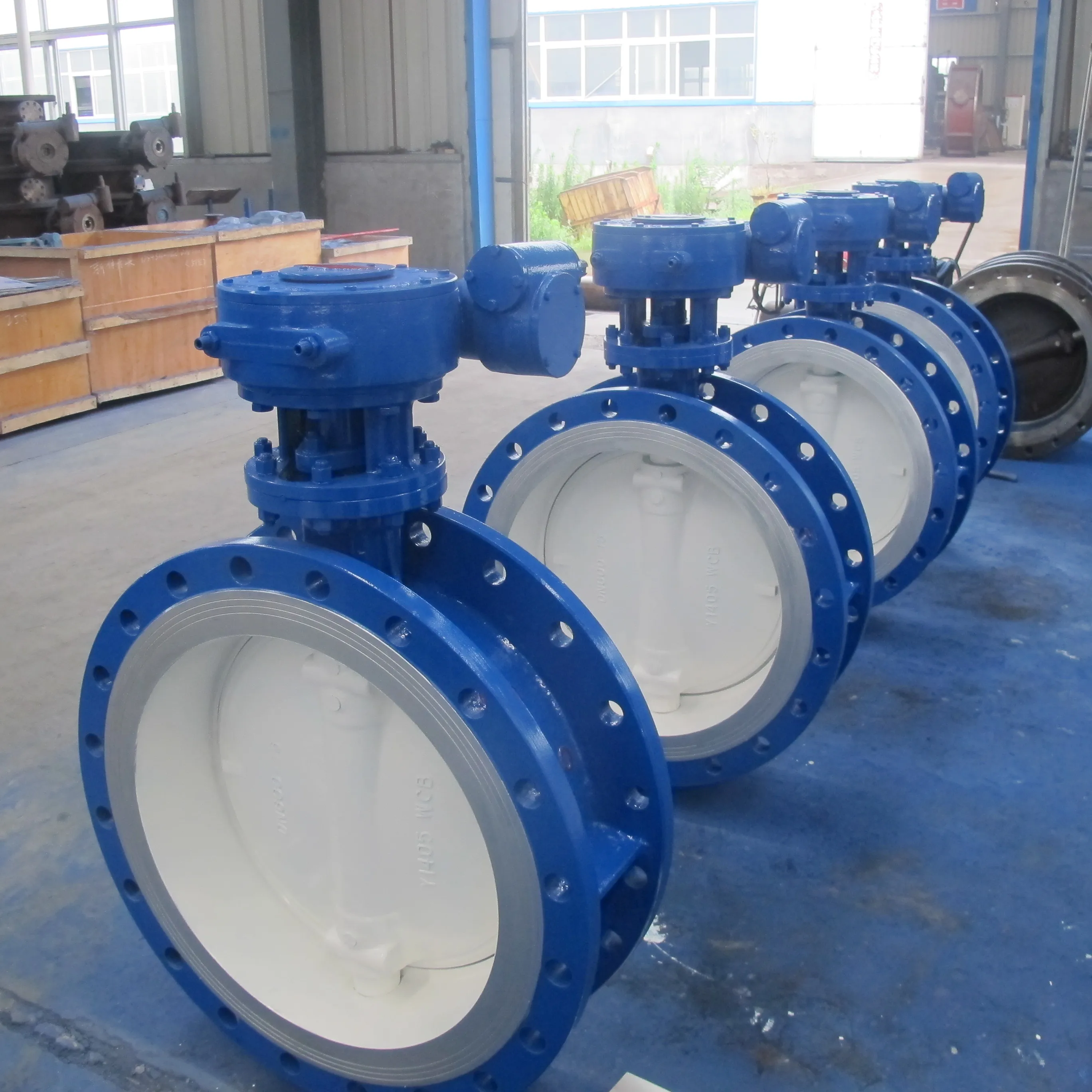 Double Flange Triple Eccentric Worm Gear Butterfly Valve