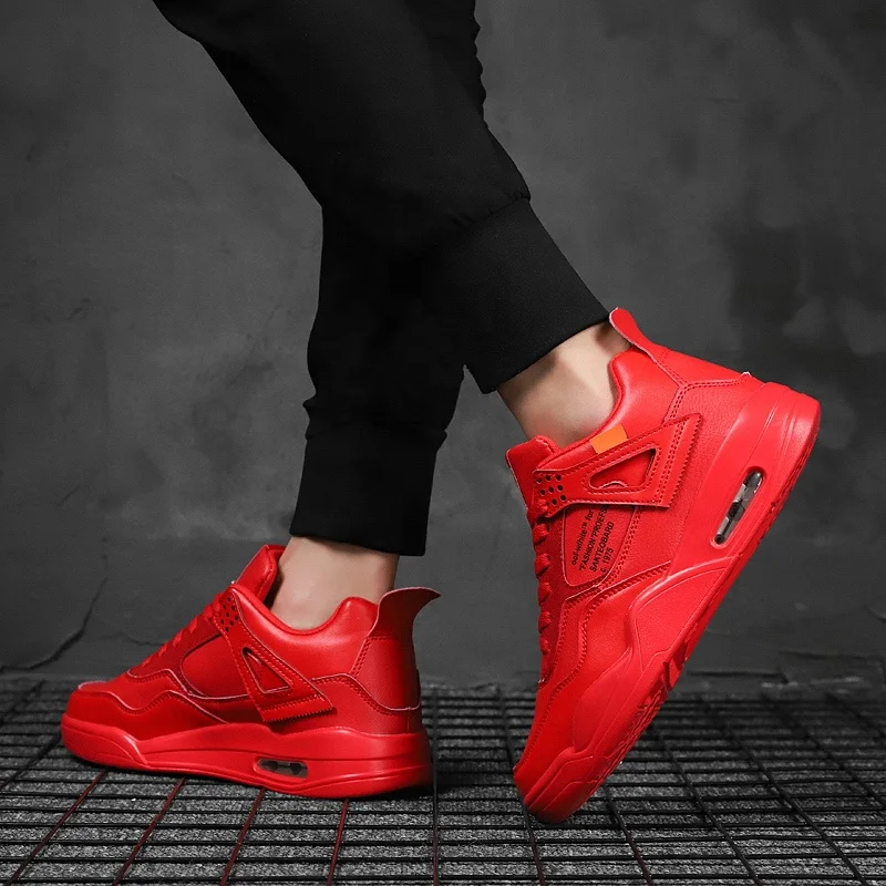  Заводская поставка Oem модные красные резиновые кроссовки со шнуровкой спортивные