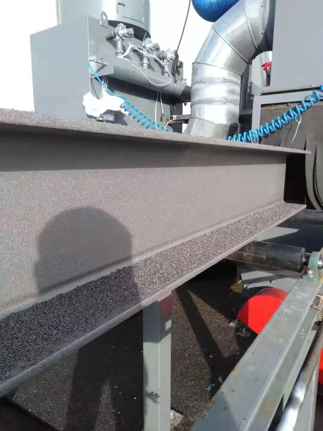 Q69 roller through type h beam shot blast machine