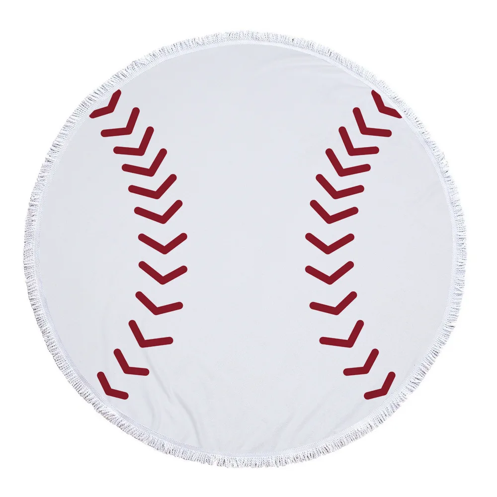 Summer 2021 High Quality Balls Pattern Round Beach Towel With Tassels