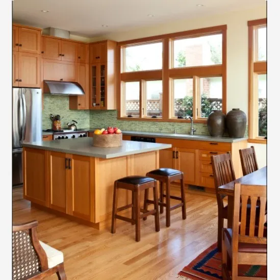 Gorgeous integral cheapest American style solid wood kitchen cabinet