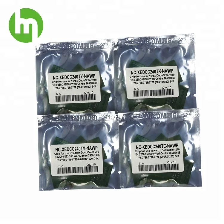 Сброс чипа картриджа с тонером для Xeroxs DC 240 250 252 7655 7775, чип CMYK