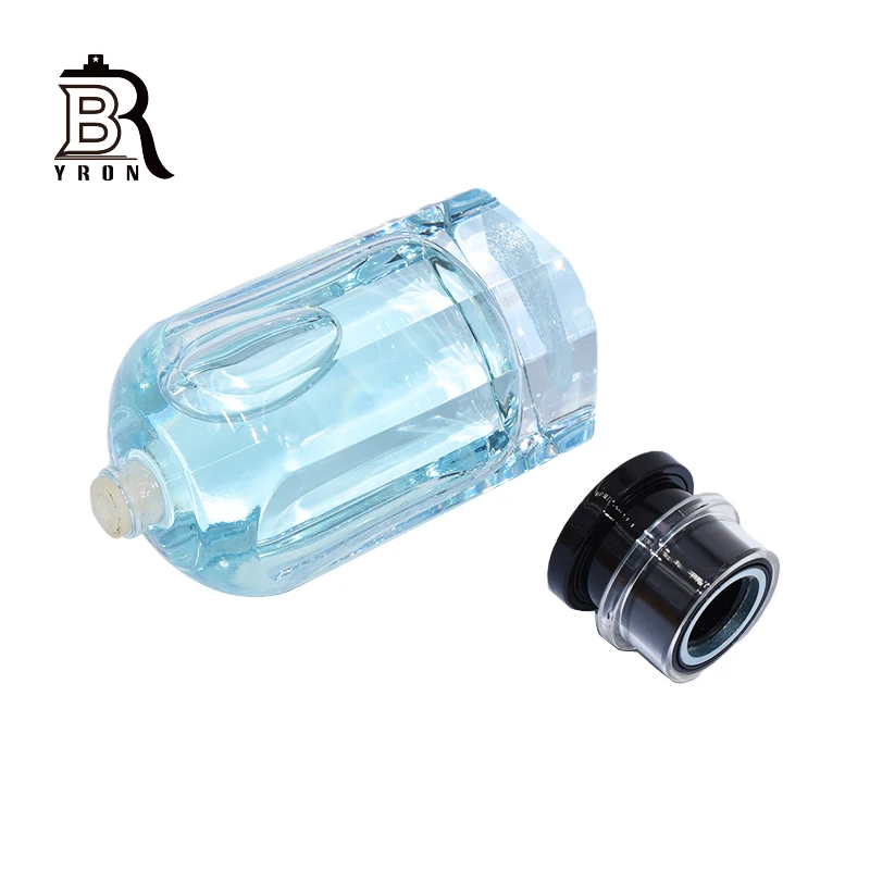 Perfume Essential Oil Empty Square Colored Crimp Glass Bottle Turkey Spray