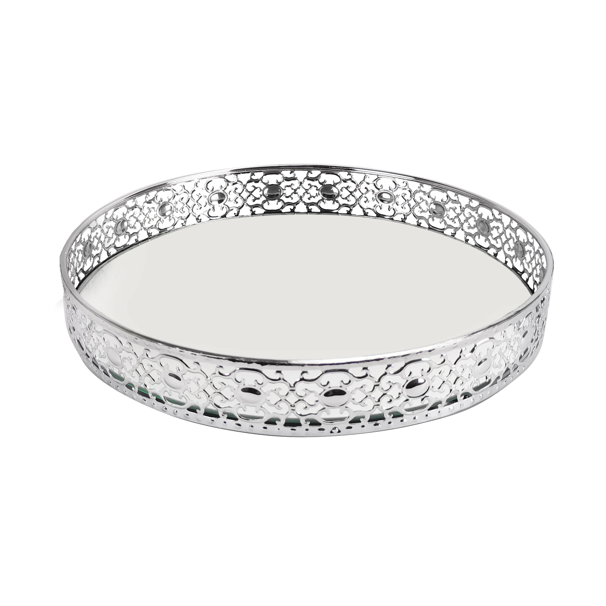 Wholesale factory price bath/table top round mirror tray