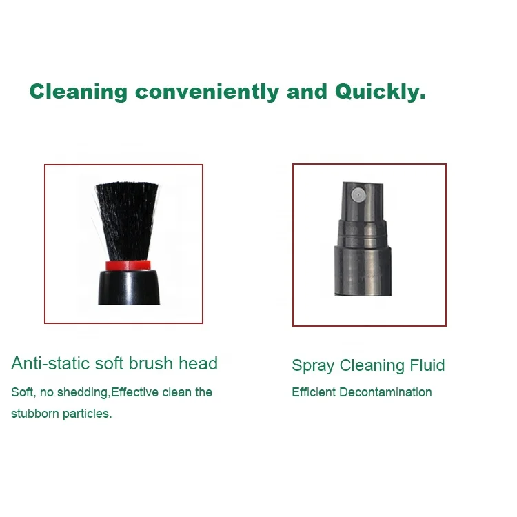 2 in 1 Telescopic Portable Camera Cleaning Lens Pen With Brush And Spray Head