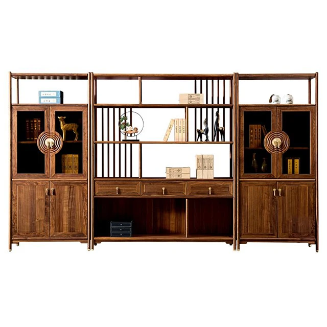 2020 New design Chinese large wooden filing cabinet solid wood display cabinet office