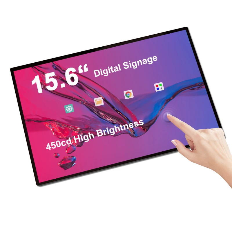 450 Nits High Brightness 15 Inch Android Touch Screen Totem Digital Signage LCD Displays Menu Board for Advertising Shop