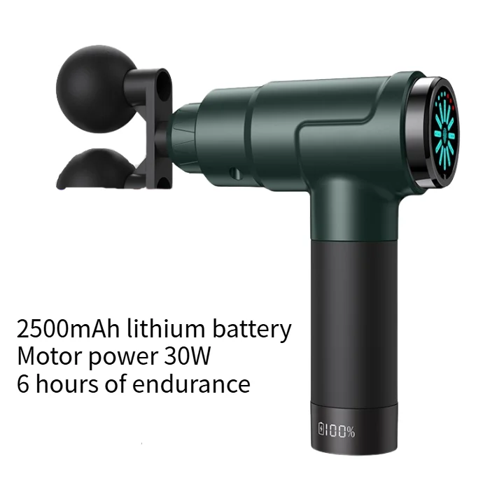 2024 Trending Product Handheld Percussion 7 Replacement Heads Fitness Massager With LCD Display Electric Muscle Massage Gun