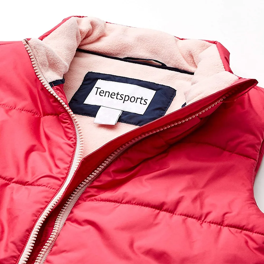 vest coat for women new design red color inside fleece lining high