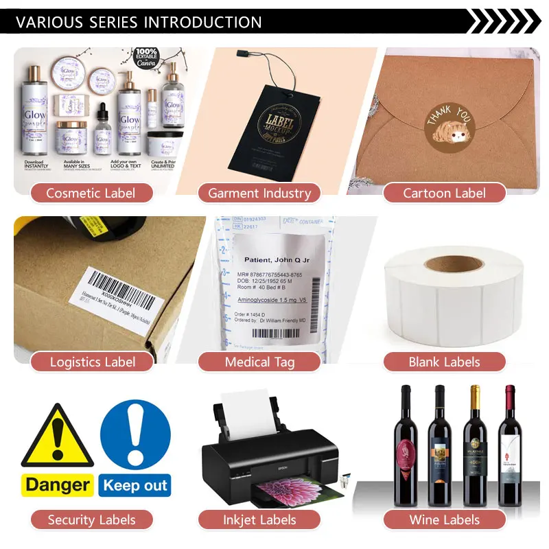 Custom Logo Waterproof Gold Foil Silver Rose Gold Clear Vinyl Transparent Label For Packaging Labels