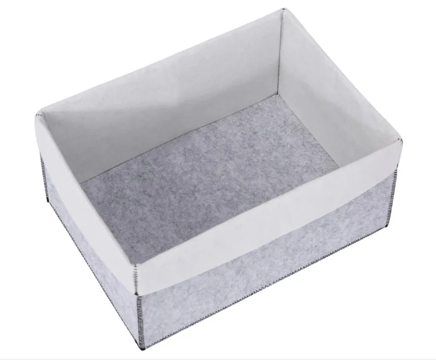 2024factory custom sell  eco friendly soft wool felt desktop newspaper/magazine/sundry  storage box/bin