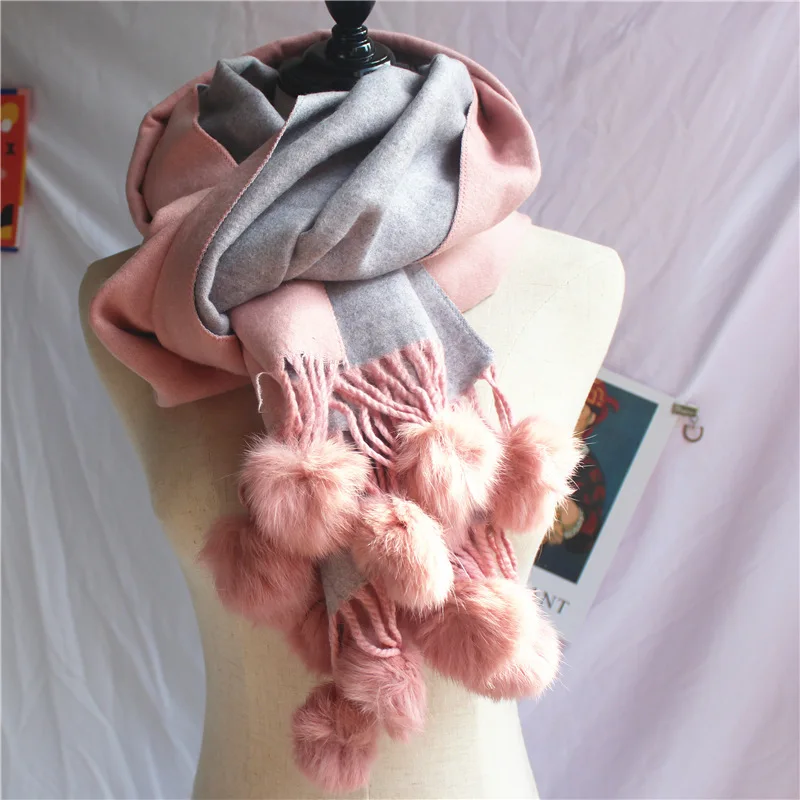 2019 new explosion models candy color Solid color matching scarf  scarf warm  scarf Core yarn   ball
