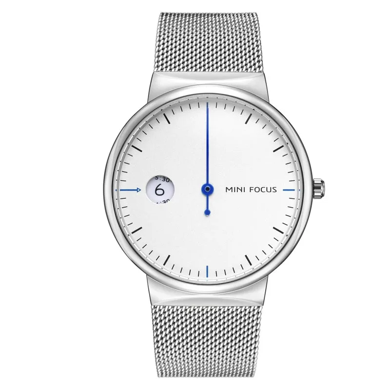 Relojes Para Hombre Mini Focus 0182  Fashion Men Super Thin Case Watches Ultra Minimalist Design One Hand Watch