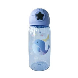 children school bpa free kids drink school Plastic Water Bottle cheap Children plastic water bottle with Inside Straw