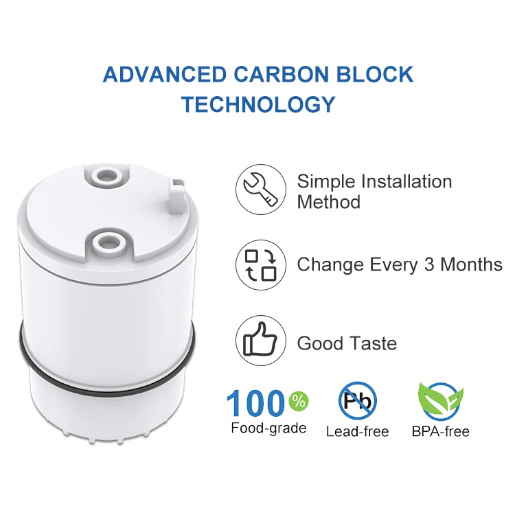 NSF 42 certified carbon block faucet filter reduce heavy metal, chlorine,odor, rust, sediment