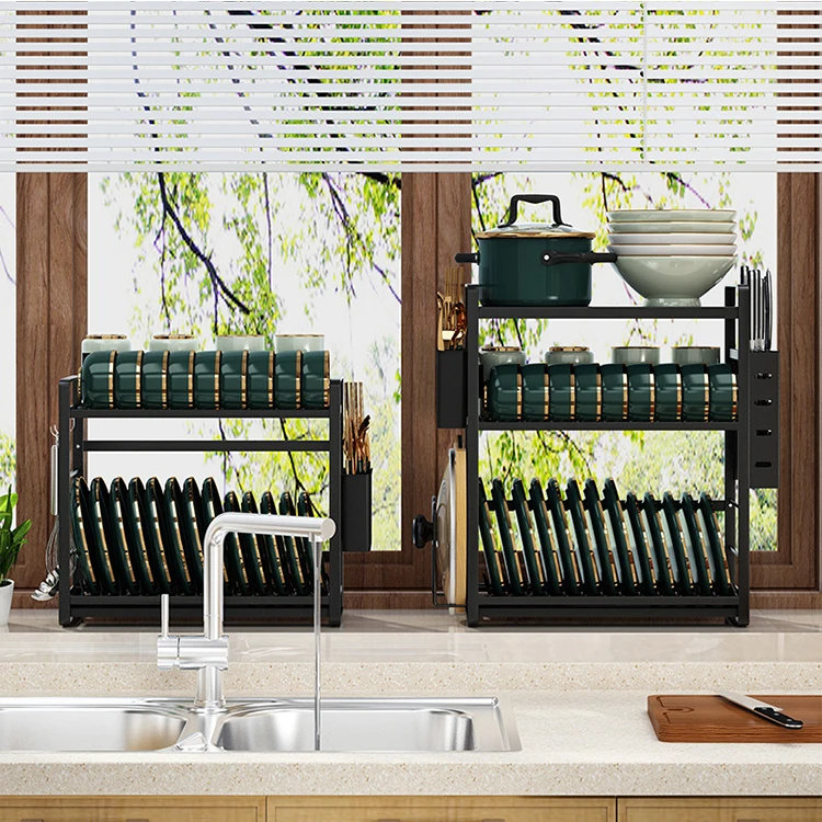 Hot Sale OEM ODM Design Kitchen Shelf Metal Steel Dish Rack Sink Drain Rack