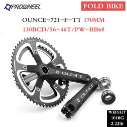 Crankset Folding Bike 170 mm 8m Chainwheel Belt Drive Cycle Part Bicycle Crankset