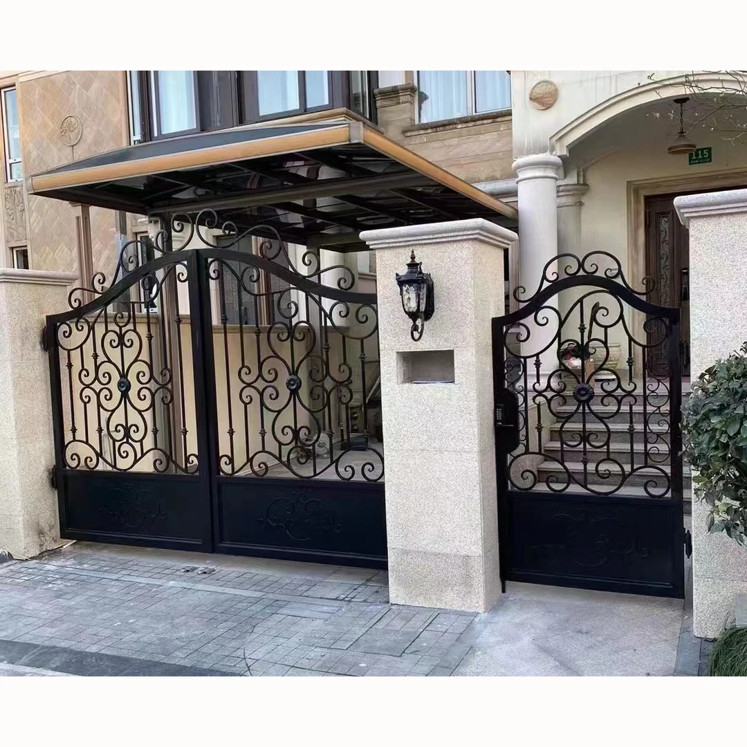 Custom  Design High Quality Customised Decorative Wrought Iron American Industrial Style Cast Iron Door
