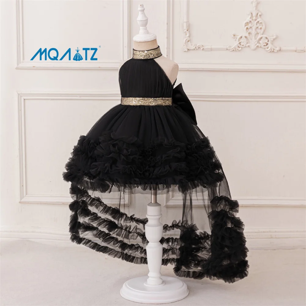 MQATZ новое черное классное модное платье принцессы с блестками T2325XZ