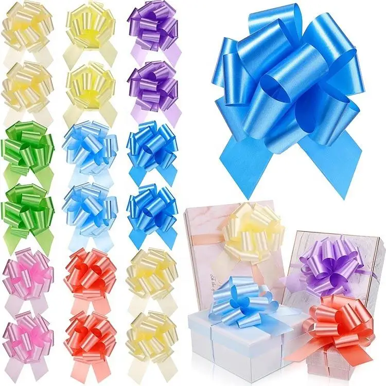 Gordon Ribbons Wrapping PP Pull Ribbon Bows Car Decoration Pull String Decoration Bow X-mas Party Organza Colorful Pull Bow