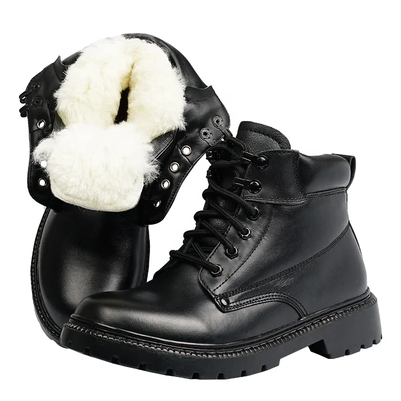 Wholesale Black Warm Martin Boots Safety Waterproof Outdoor Boots Comfortable Snow Boots