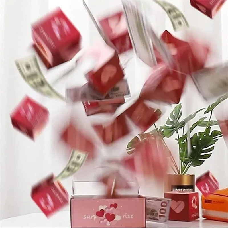 Mystery Exploding Surprise Bomb Money Box 16 PCS Bouncing Boxes Large Photo Album Card  Valentine Confetti Gift Pop Up Box