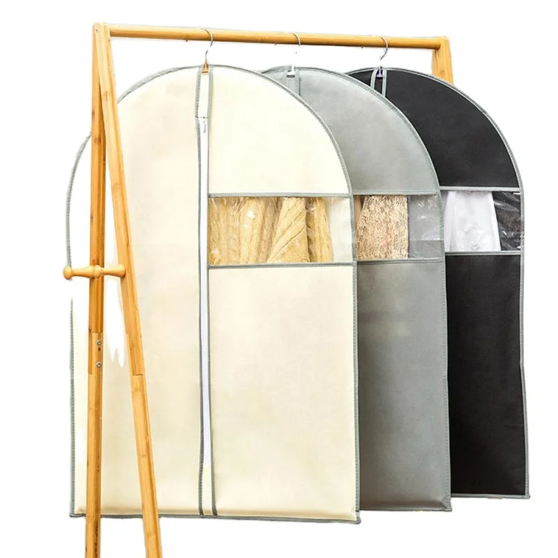 Custom Luxury Cloth Dustproof Cover Non Woven Garment Bag For Wedding Dress Suit Dress Garment Dustproof Cover Bag