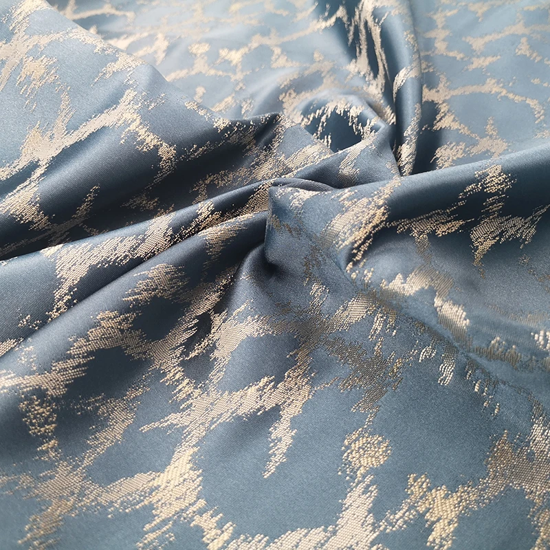 Luxury High-end 100% Imitated Silk Satin Sofa Fabric for Upholstery Hometextile with Ready Goods