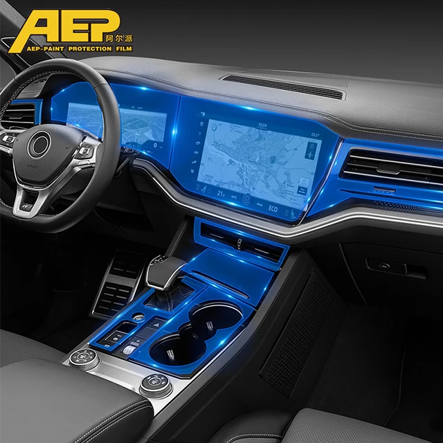 Прозрачная защитная пленка из ТПУ для экрана автомобильного интерьера GPS-навигатора с защитой от царапин volkswagen touareg 2019 2020 vw