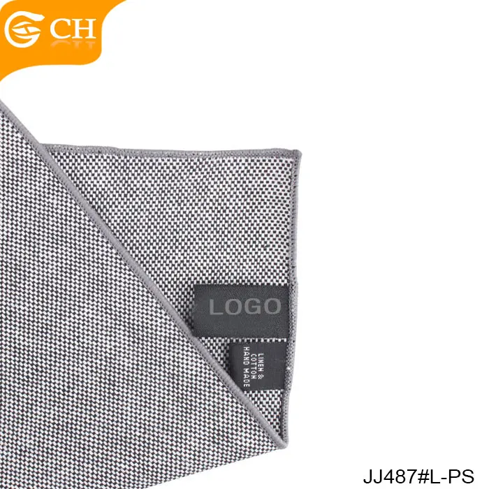 Высококачественный цветной тканый льняной Карманный квадрат по индивидуальному заказу от собственного бренда