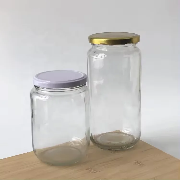 Straight Round Spread Chutney Preserving Mason Canning Jam BBQ Sauce Jar Commercial Jam Bottle Glass Jar With Twist Off Lid