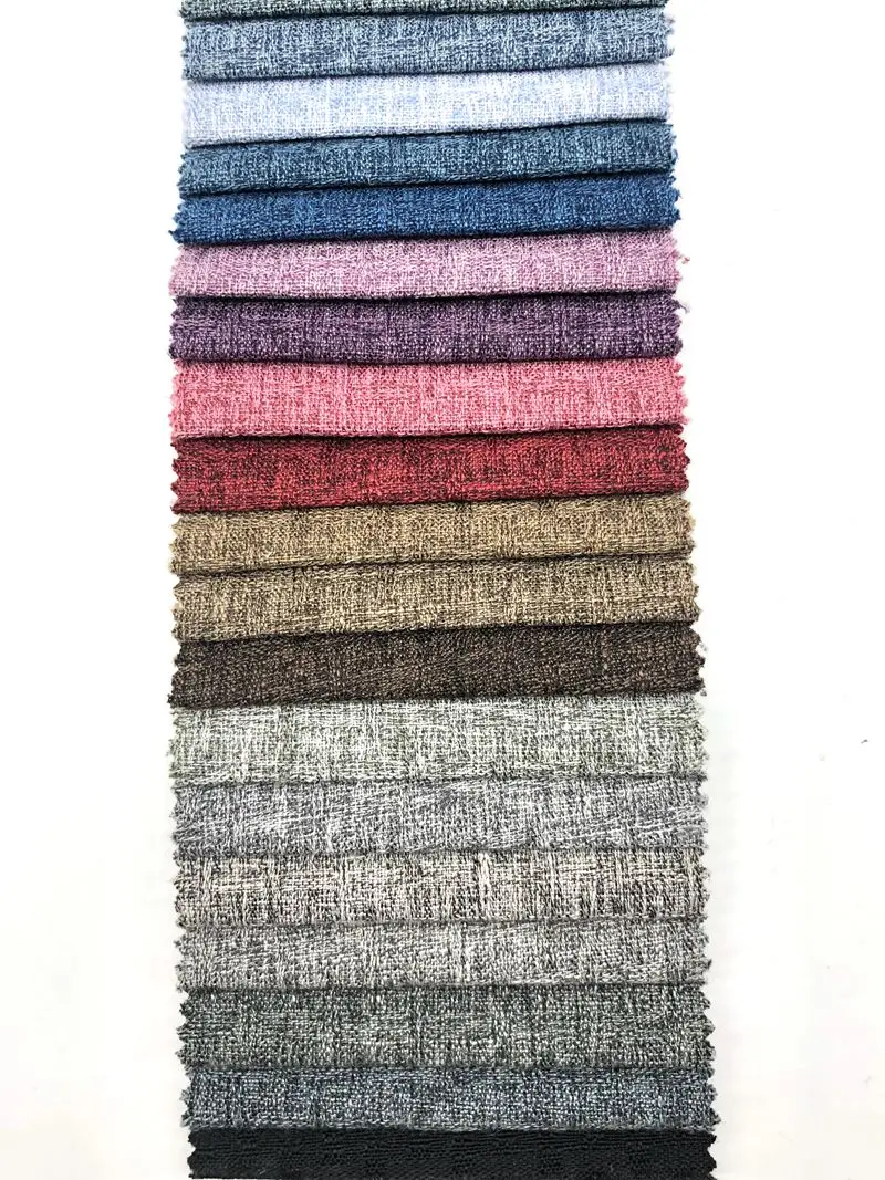 Morden type  medium weight 320gsm  backing  low moq yarn dyed  material  upholstery  for pillow