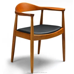 Modern Classic Living room the kennedy present dinning chair leather seat solid wooden wegner armchair