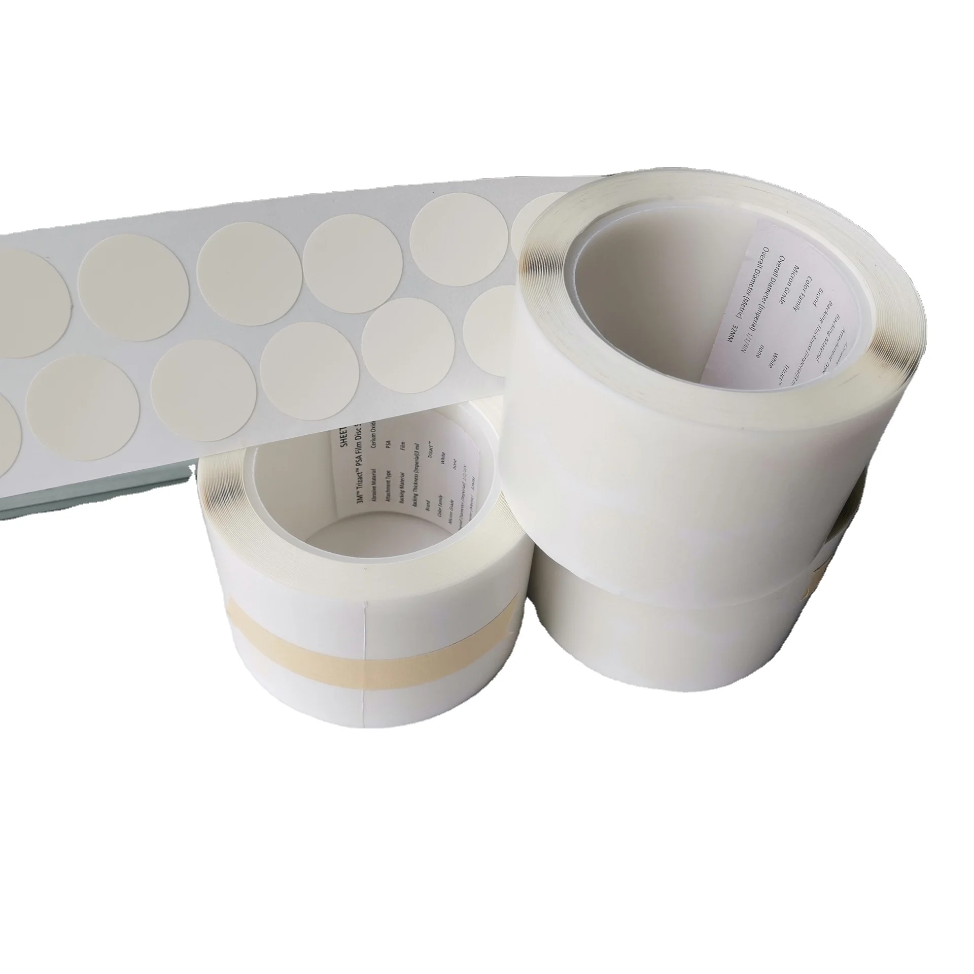 3M 568XA Trizact Hookit Finishing Disc Hook and Loop Backing White PSA Film Abrasive Discs