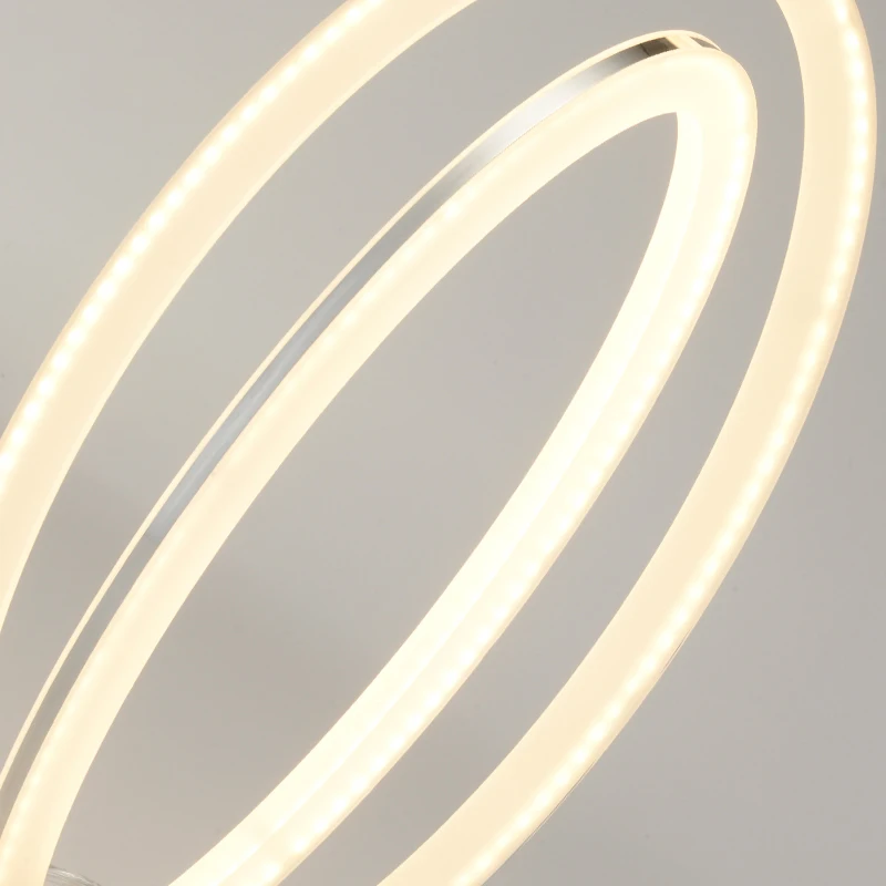  HUAYI Good Price Oval Shape Study Room Decoration Aluminum Acrylic LED Luxury Yellow Table