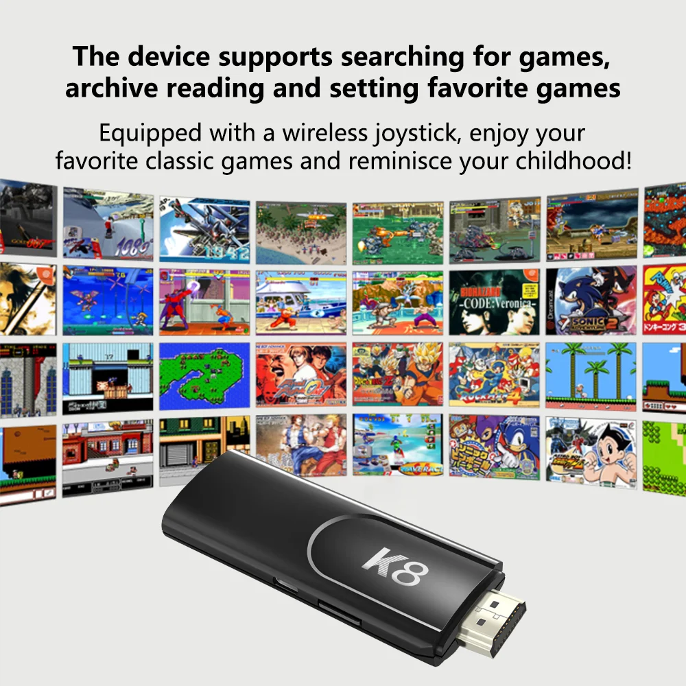 Игровая приставка K8 HD 4K 40000 + игры 64 ГБ