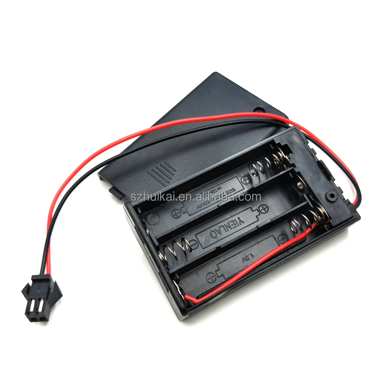 3AAA battery pack box Case Holder 3XAAA battery holder with ON/OFF Switch Wire Leads