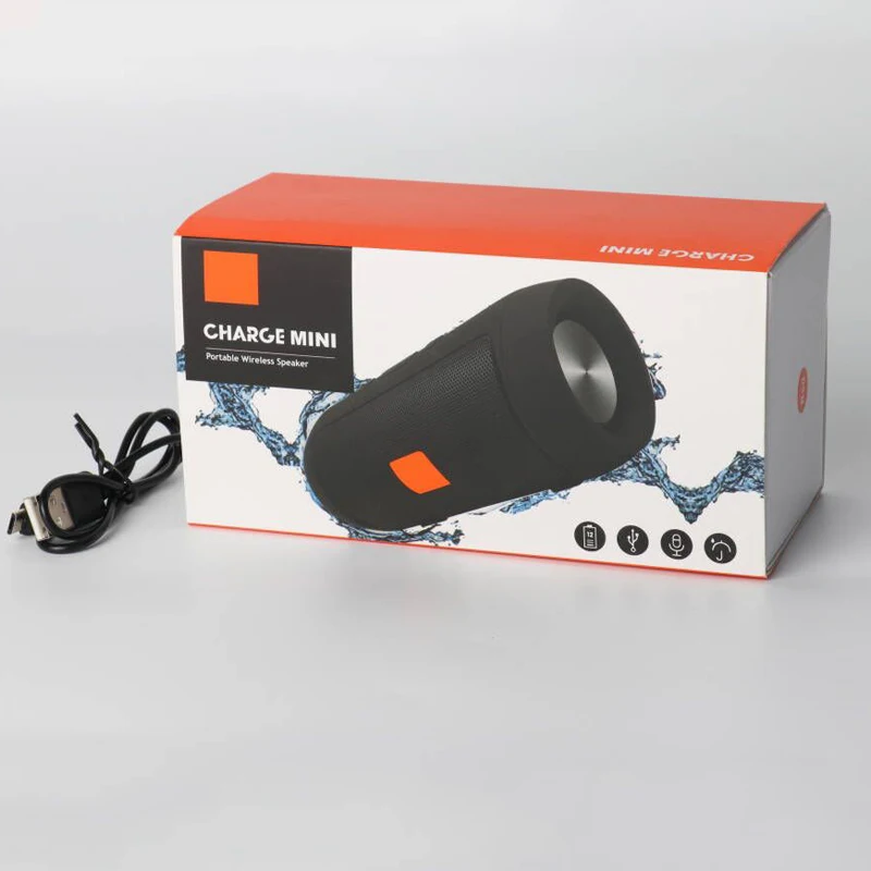 Factory Price Oem Logo Portable Bass Stereo Speaker Waterproof Drum Shape Mini Speaker
